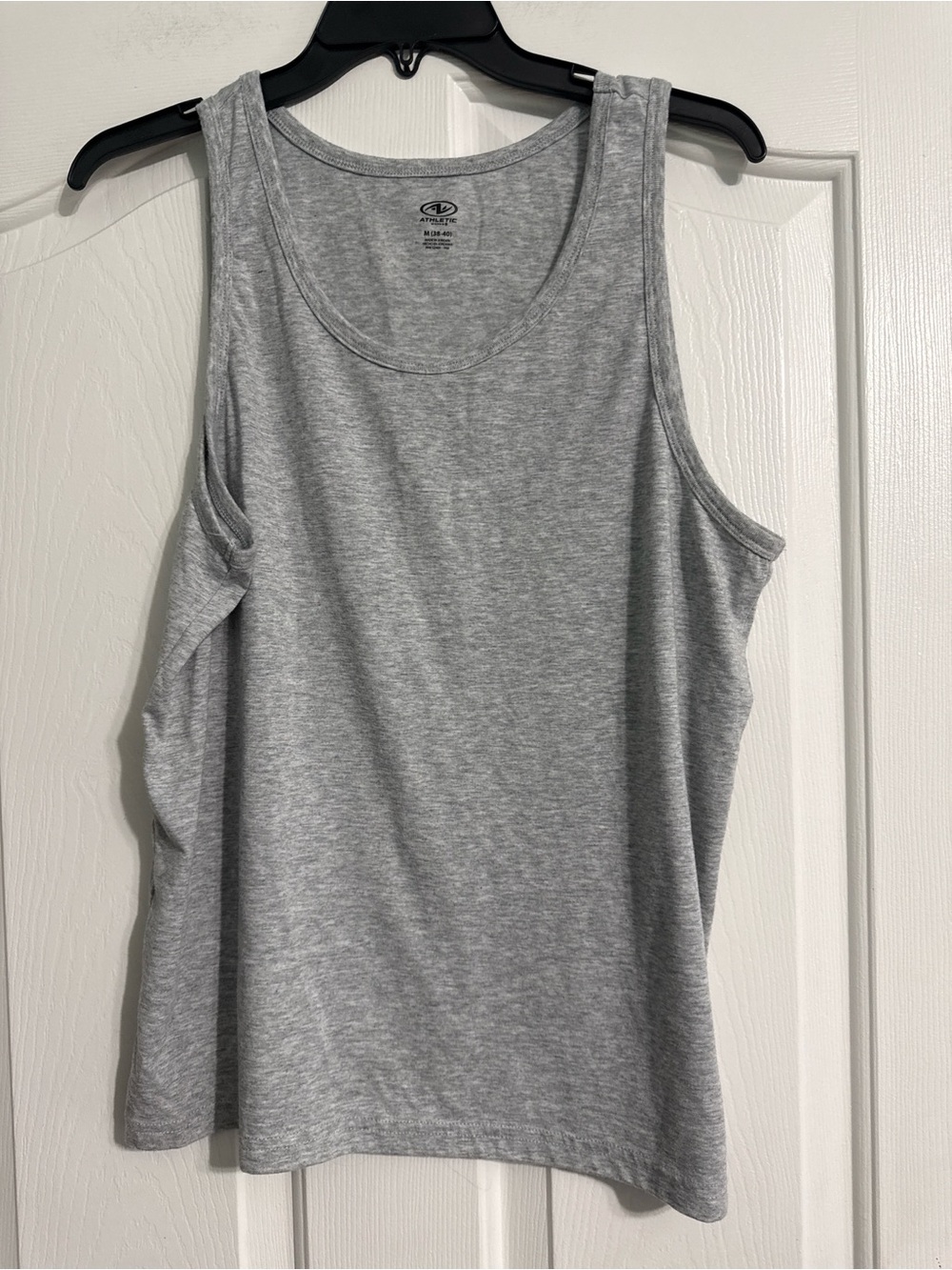 Athletic Works Light Gray Scoop Neck Tank Top